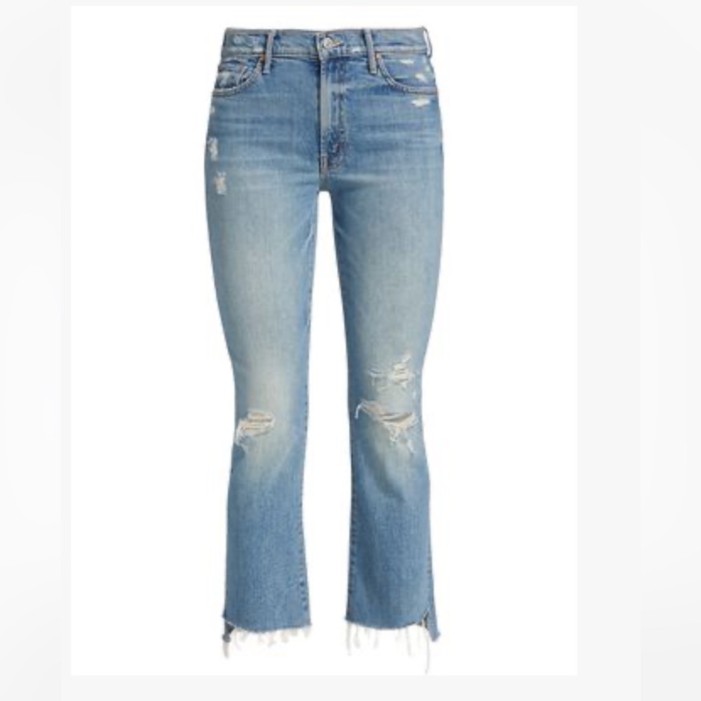 MOTHER The Insider Crop Step Fray Size 25 in Holy Melancholy‎ Wash